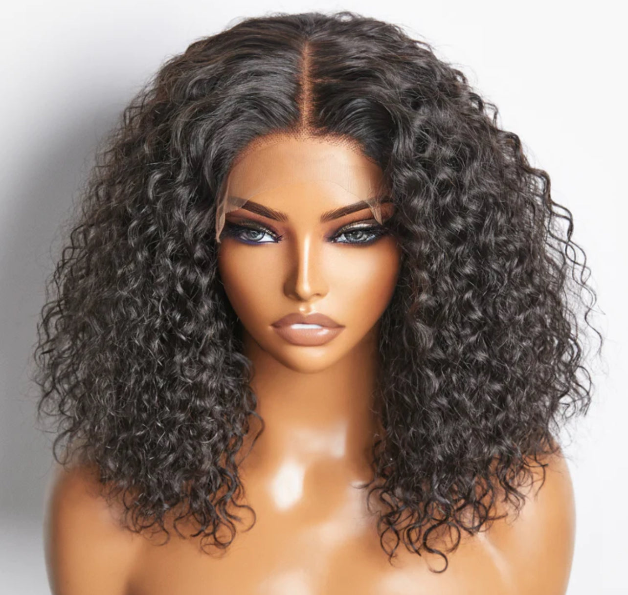 12 Inches Water Wave Lace Closure Bob Wig