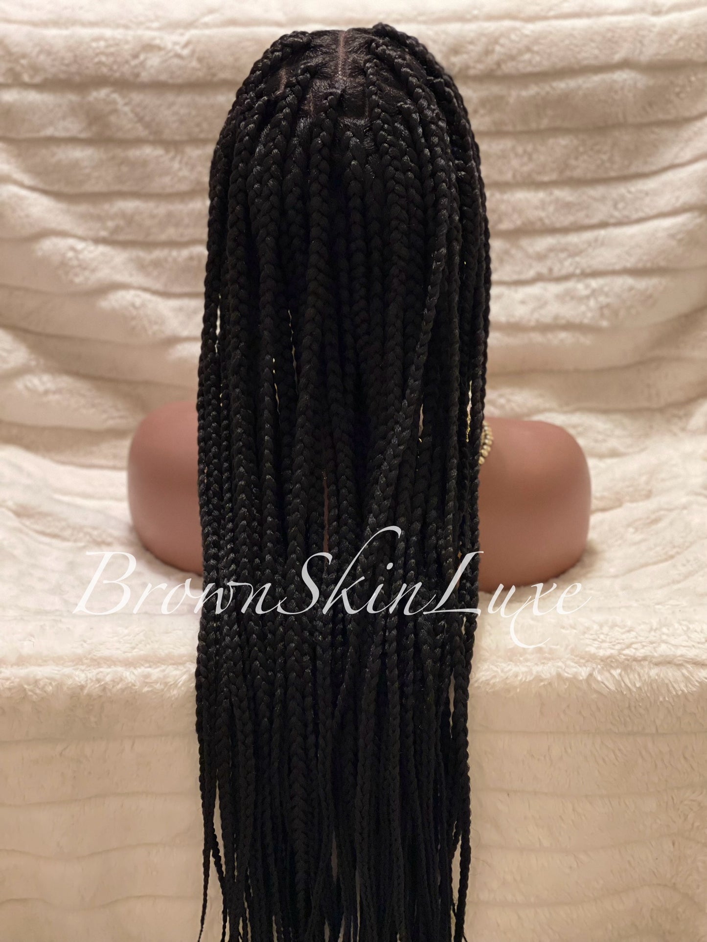 30 Inches Large Box Braided Knotless Lace Front