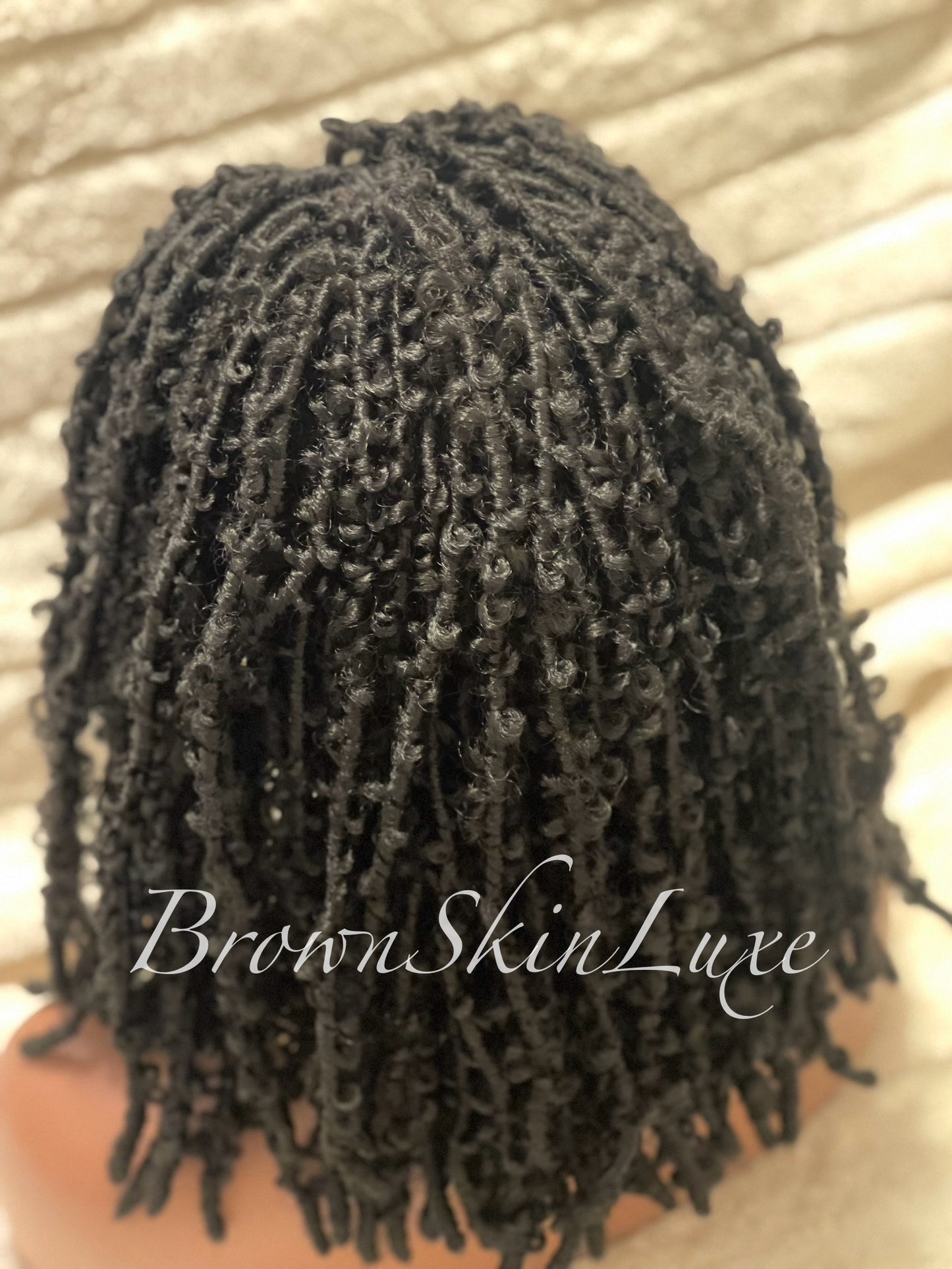 14 Inches Short Butterfly Locs Lace Closure wig