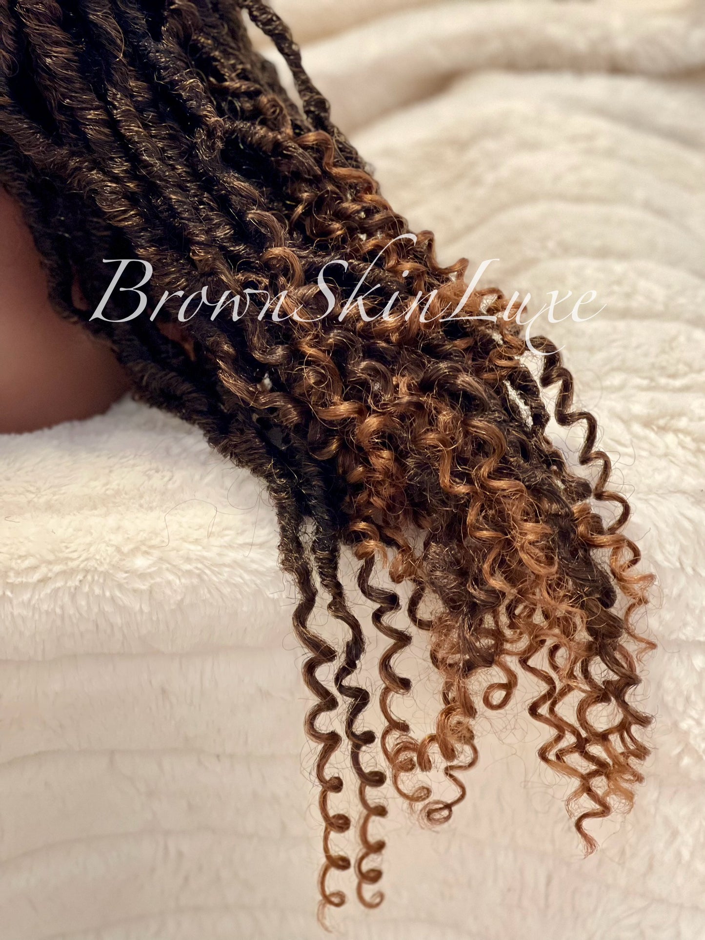 26 Inches Deep Curl Ends Boho Goddess Locs Lace Closure Wig