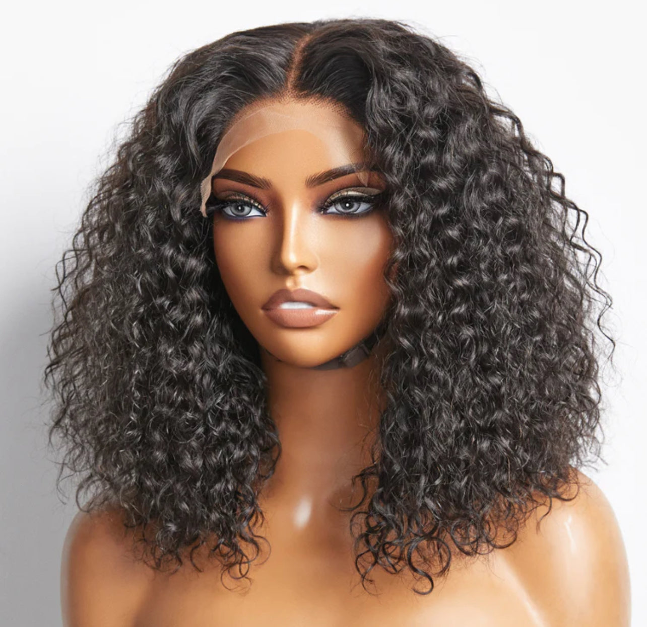 12 Inches Water Wave Lace Closure Bob Wig