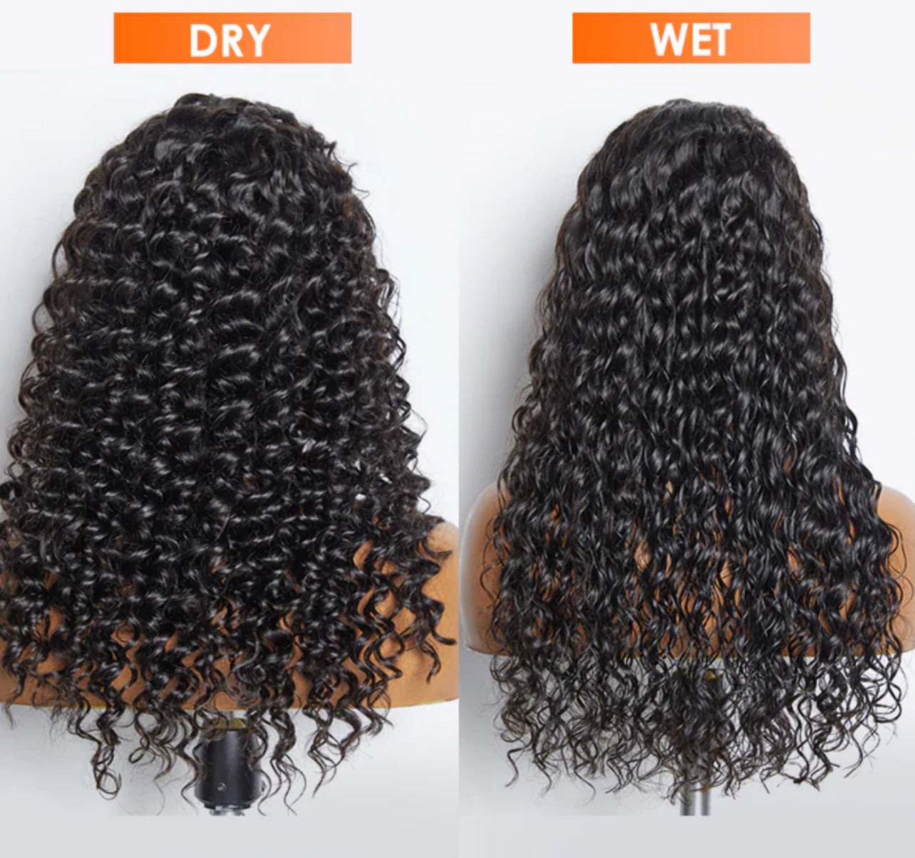 16 Inches Deep Wave Glue-Less Lace Front