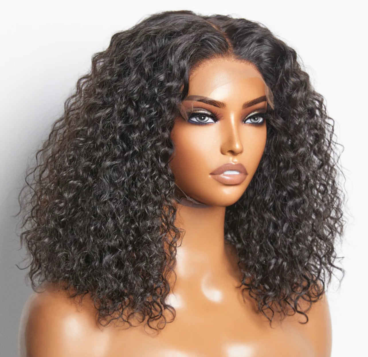 12 Inches Water Wave Lace Closure Bob Wig