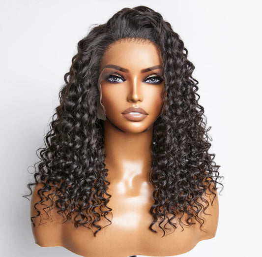 16 Inches Deep Curly Glue-Less Lace Front