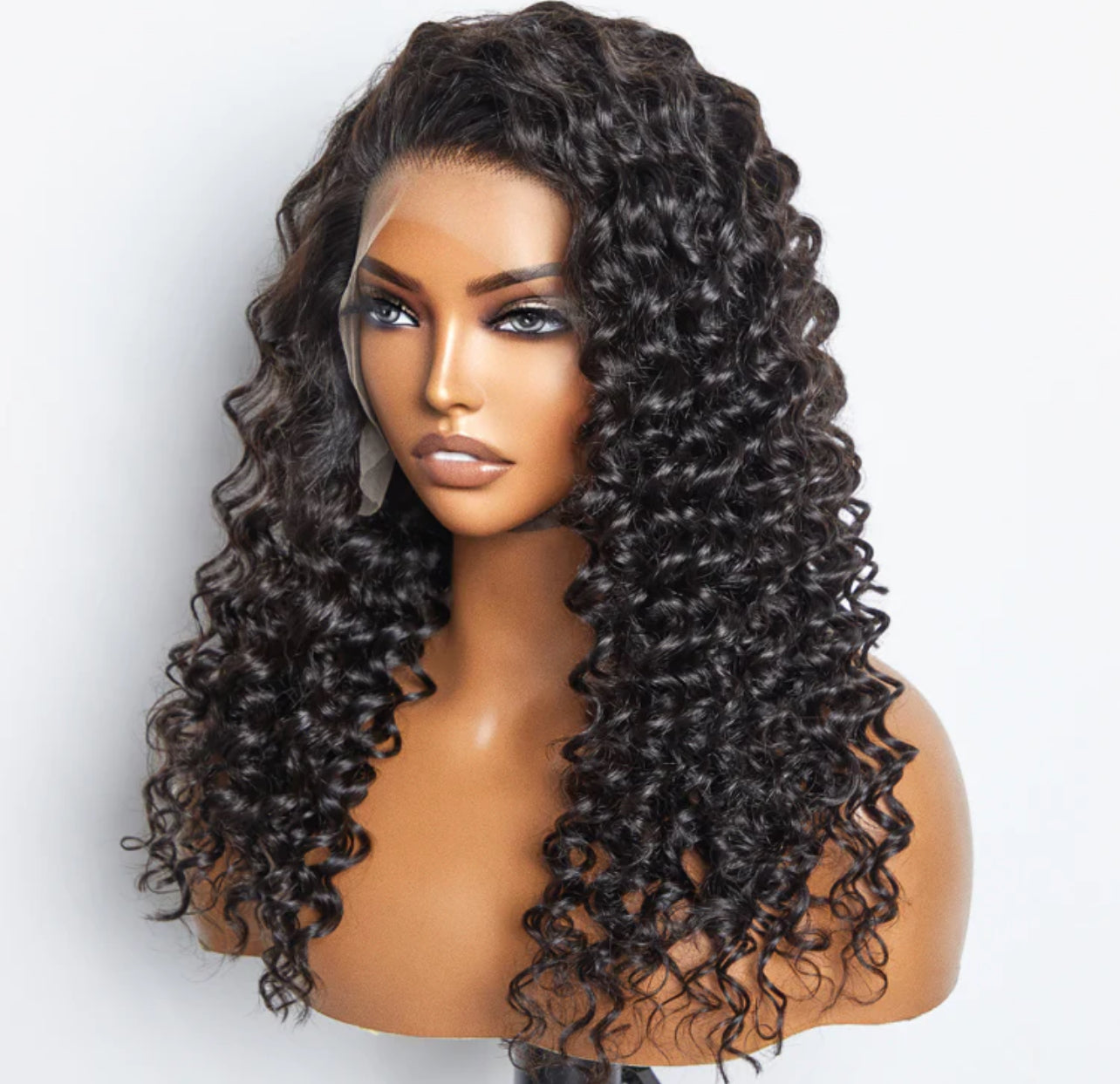 16 Inches Deep Wave Glue-Less Lace Front