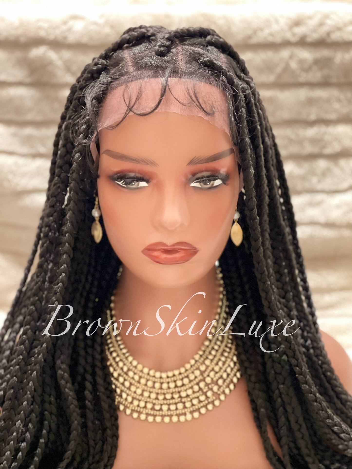 30 Inches Large Box Braided Knotless Lace Front